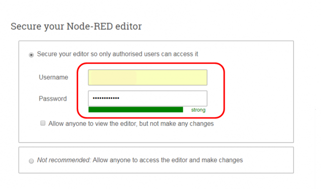 NodeREDログイン